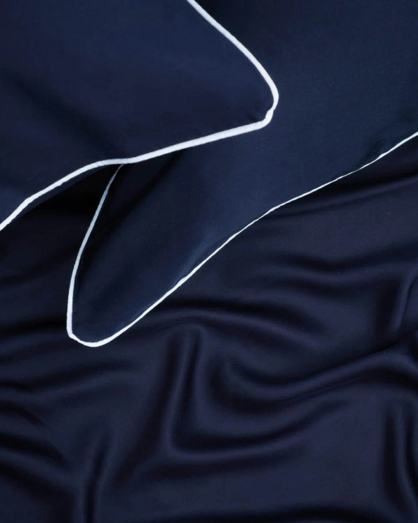 JUEGO DE CAMA "BRISA" AZUL MARINO