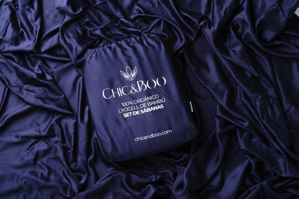 JUEGO DE CAMA "BRISA" AZUL MARINO