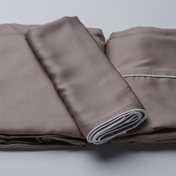 JUEGO DE CAMA "BRISA" GRIS PIEDRA