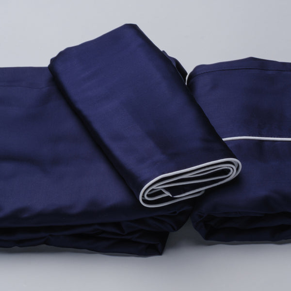 JUEGO DE CAMA "BRISA" AZUL MARINO