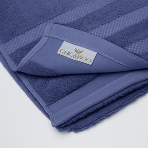 TOALLA DE BAÑO DE BAMBÚ ORGÁNICO AZUL MARINO