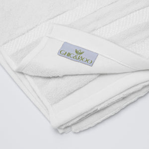 TOALLA DE BAÑO DE BAMBÚ ORGÁNICO BLANCO NUBE