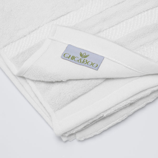 TOALLA DE BAÑO DE BAMBÚ ORGÁNICO BLANCO NUBE