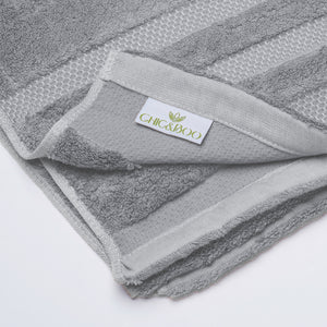 TOALLA DE BAÑO DE BAMBÚ ORGÁNICO GRIS OSCURO