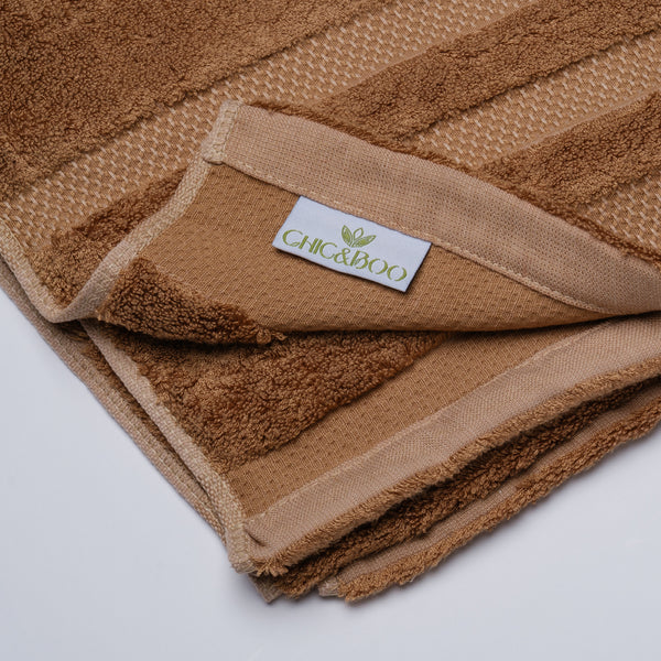 TOALLA DE BAÑO DE BAMBÚ ORGÁNICO MARRÓN