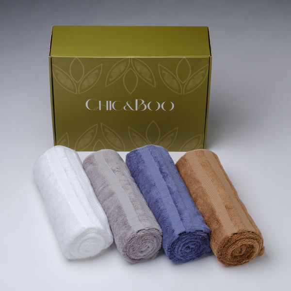 TOALLA DE BAÑO DE BAMBÚ ORGÁNICO BLANCO NUBE