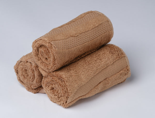 TOALLA DE MANO DE BAMBÚ ORGÁNICO MARRÓN