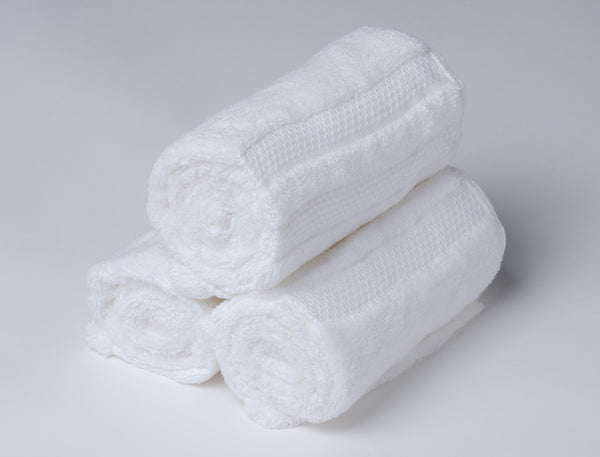 TOALLA DE MANO DE BAMBÚ ORGÁNICO BLANCO NIEVE