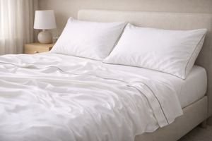 JUEGO DE CAMA BRISA · BLANCO NIEVE · Fresco, elegante y atemporal