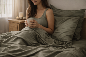 JUEGO DE CAMA PURE · VERDE BOSQUE · Profundo, natural y envolvente