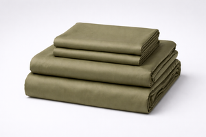JUEGO DE CAMA PURE · VERDE BOSQUE · Profundo, natural y envolvente